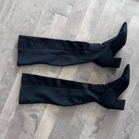 Steve Madden tall knee high boots low block heel pointy, material suede Bren 7,5 - Picture 4 of 9